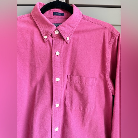 Vintage Y2K Abercrombie & Fitch Oxford Shirt Men’s S Pink Nantucket Red Relaxed - Picture 8 of 16
